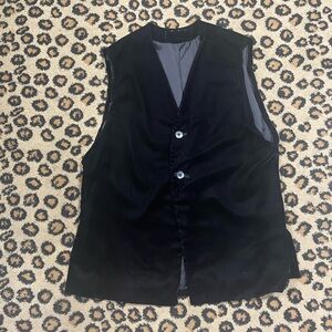 Black velvet vest